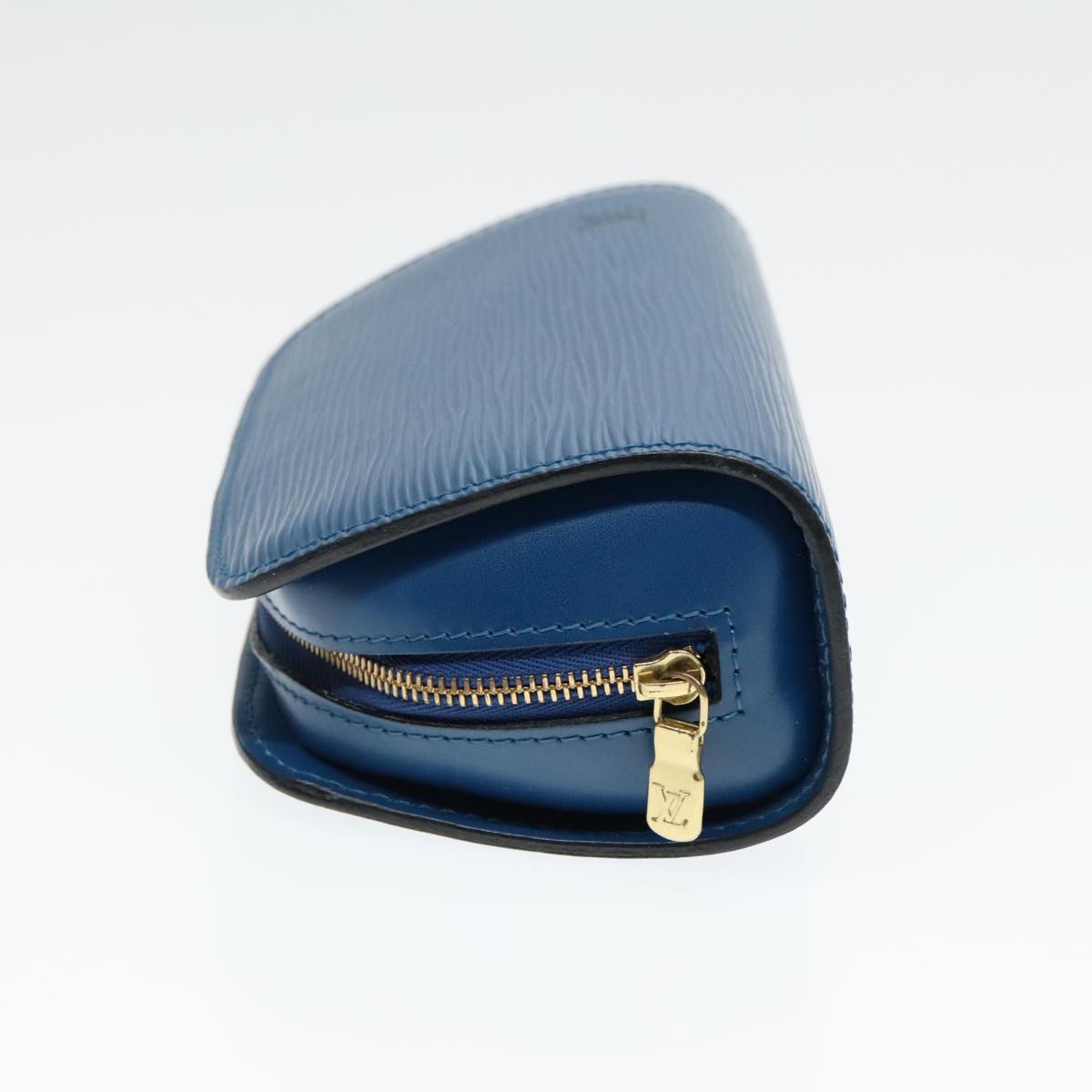 LOUIS VUITTON Epi Dauphine PM Pouch Blue M48445 LV Auth 93690