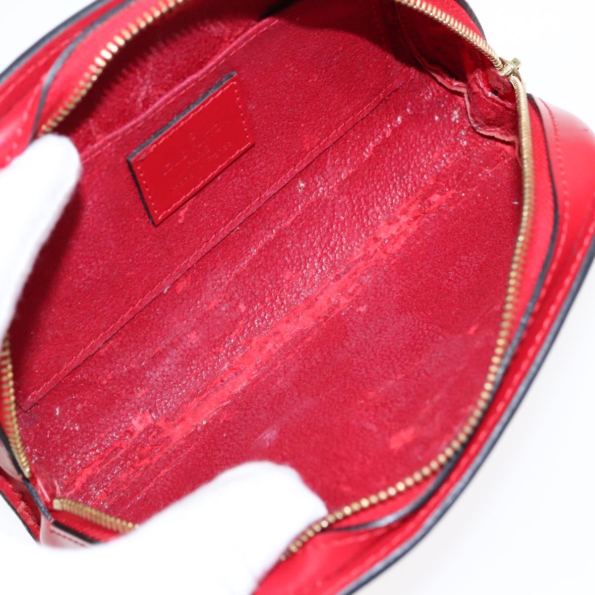 LOUIS VUITTON Epi Dauphine PM Pouch Castilian Red M48447 LV Auth 93691