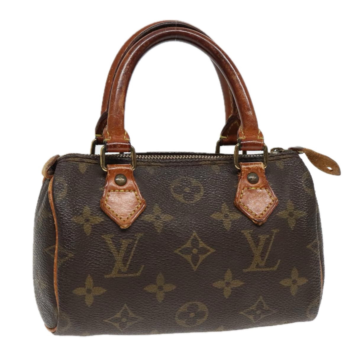 LOUIS VUITTON Monogram Mini Speedy Hand Bag M41534 LV Auth 93693