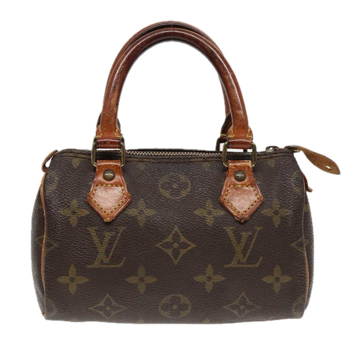 LOUIS VUITTON Monogram Mini Speedy Hand Bag M41534 LV Auth 93693