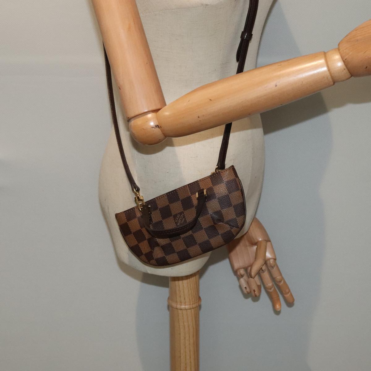 LOUIS VUITTON Damier Ebene Manosque GM Accessory Pouch N51120 LV Auth 93698SAV