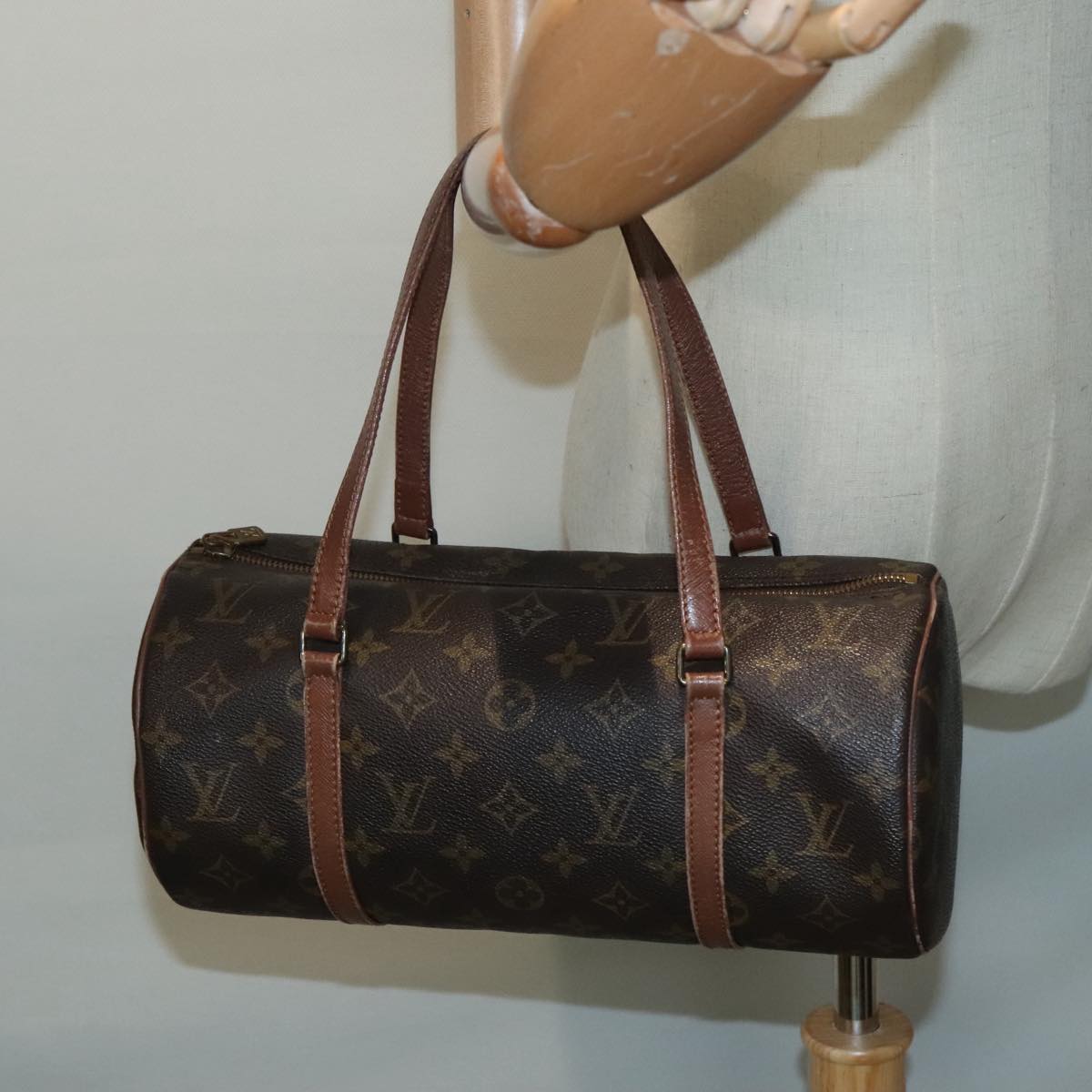 LOUIS VUITTON Monogram Papillon 30 Hand Bag M51385 LV Auth 93716