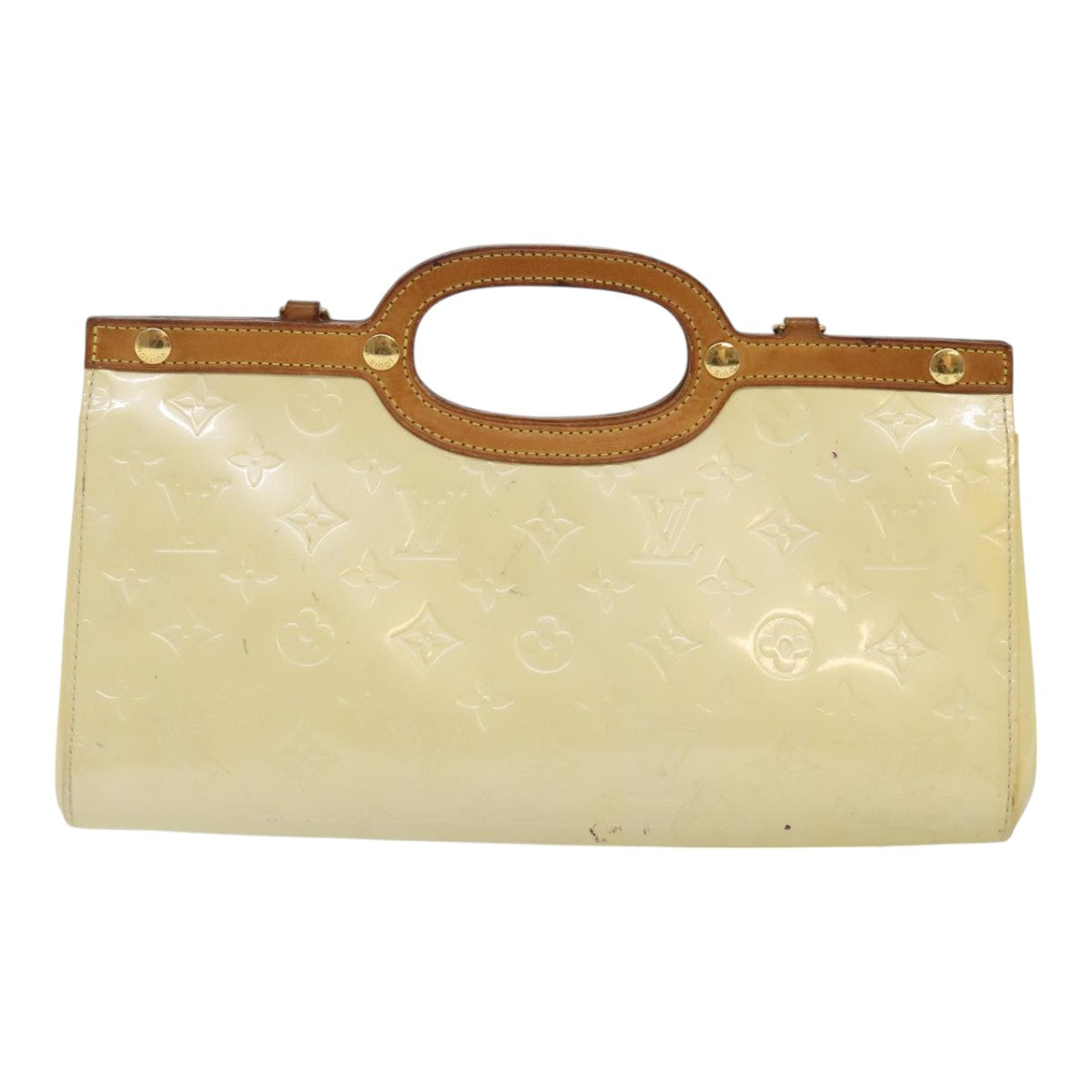 LOUIS VUITTON Monogram Vernis Roxbury Drive Hand Bag Perle M91374 LV Auth 93759