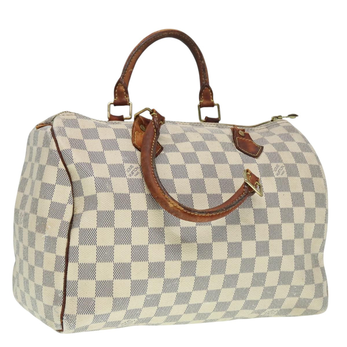 LOUIS VUITTON Damier Azur Speedy 30 Hand Bag N41533 LV Auth 93771