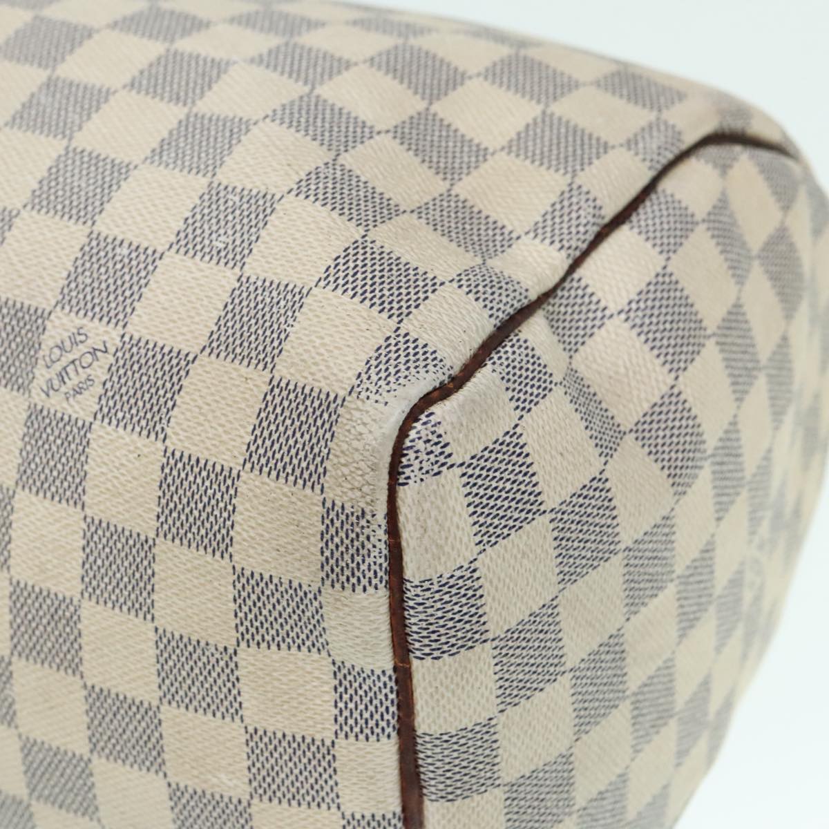 LOUIS VUITTON Damier Azur Speedy 30 Hand Bag N41533 LV Auth 93771