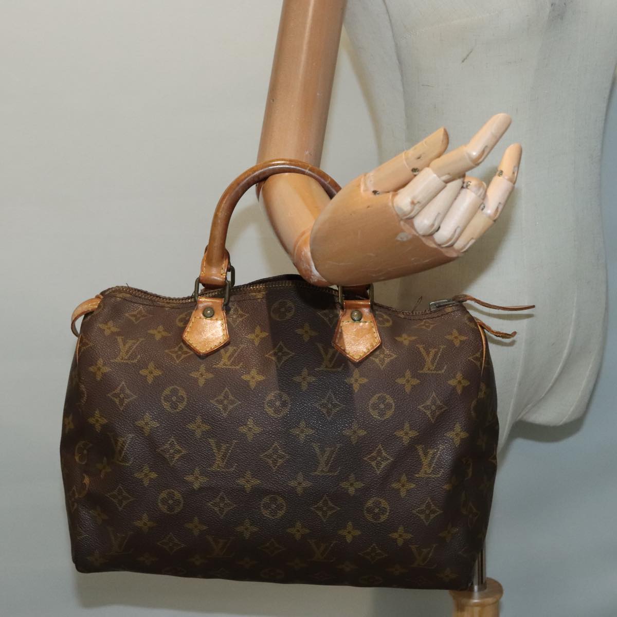 LOUIS VUITTON Monogram Speedy 30 Hand Bag M41526 LV Auth 93773