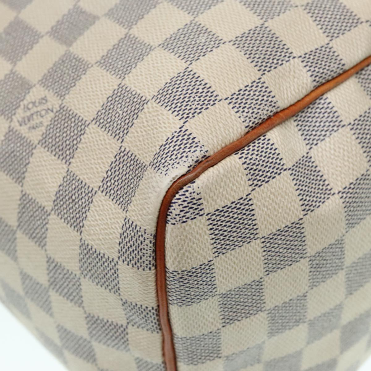 LOUIS VUITTON Damier Azur Speedy 30 Hand Bag N41533 LV Auth 93775