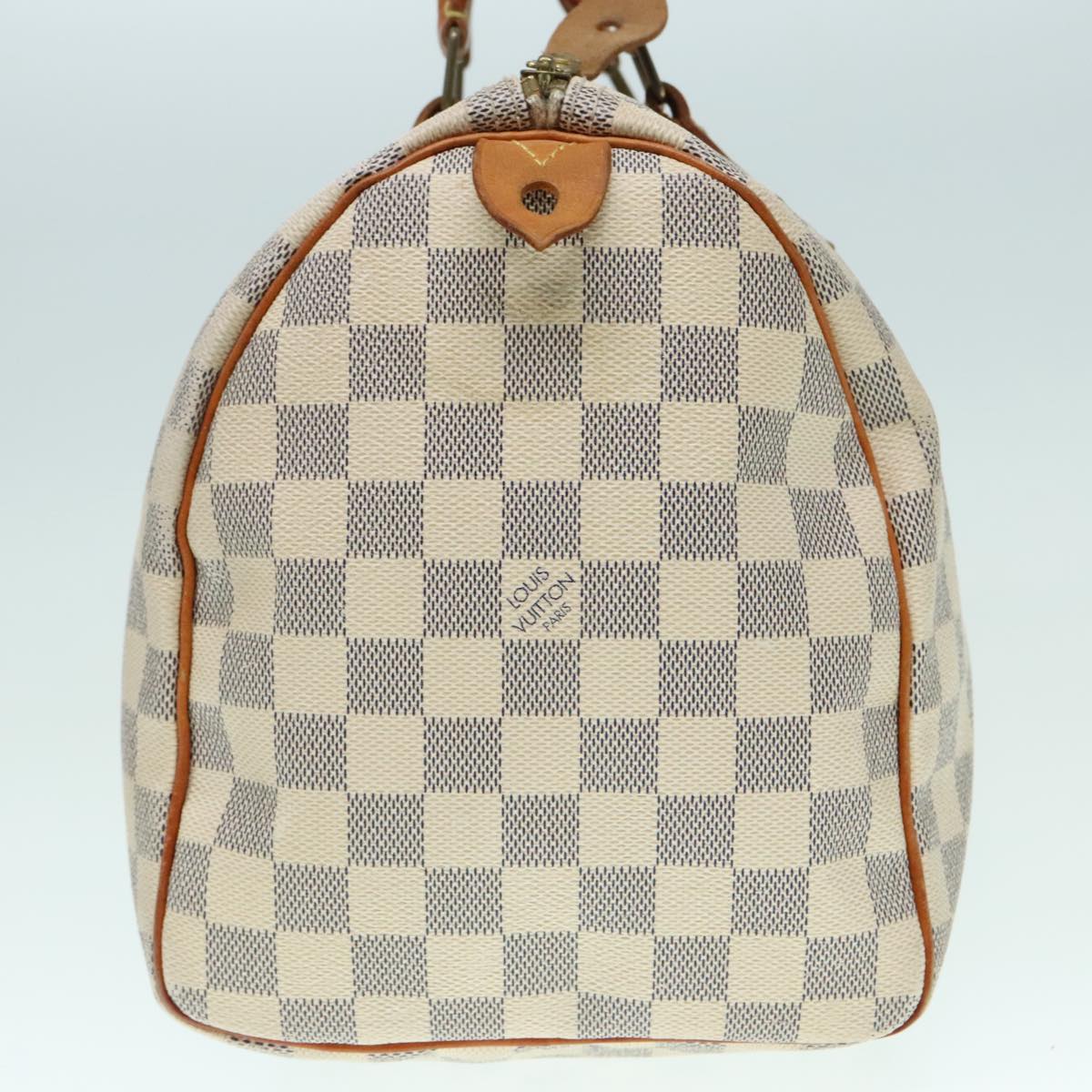 LOUIS VUITTON Damier Azur Speedy 30 Hand Bag N41533 LV Auth 93775