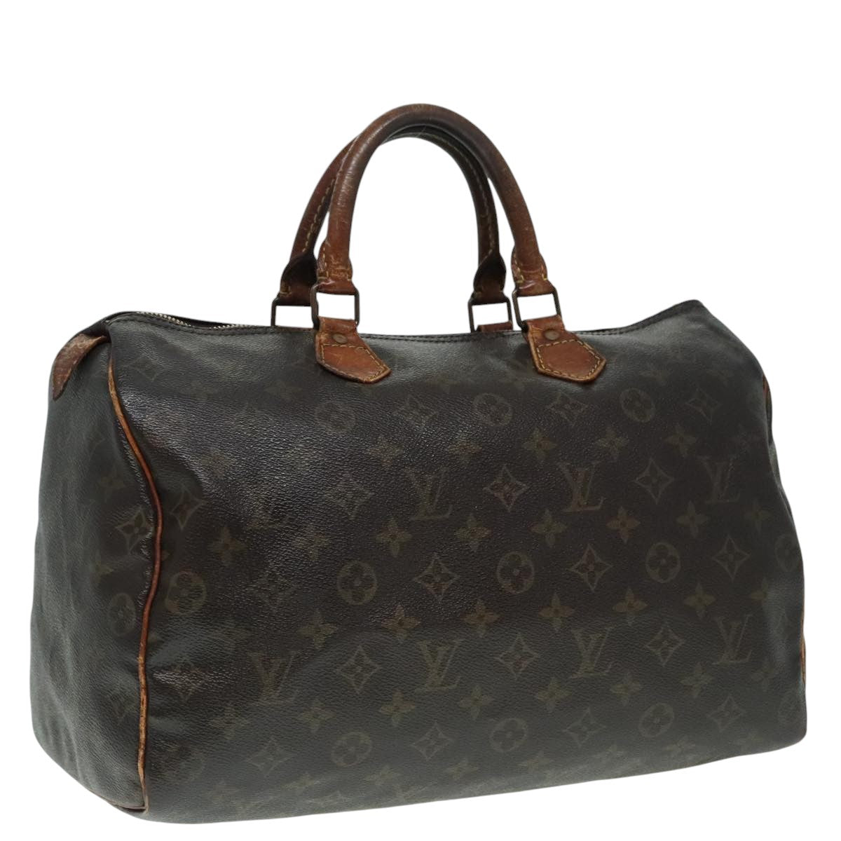 LOUIS VUITTON Monogram Speedy 35 Hand Bag M41524 LV Auth 93776