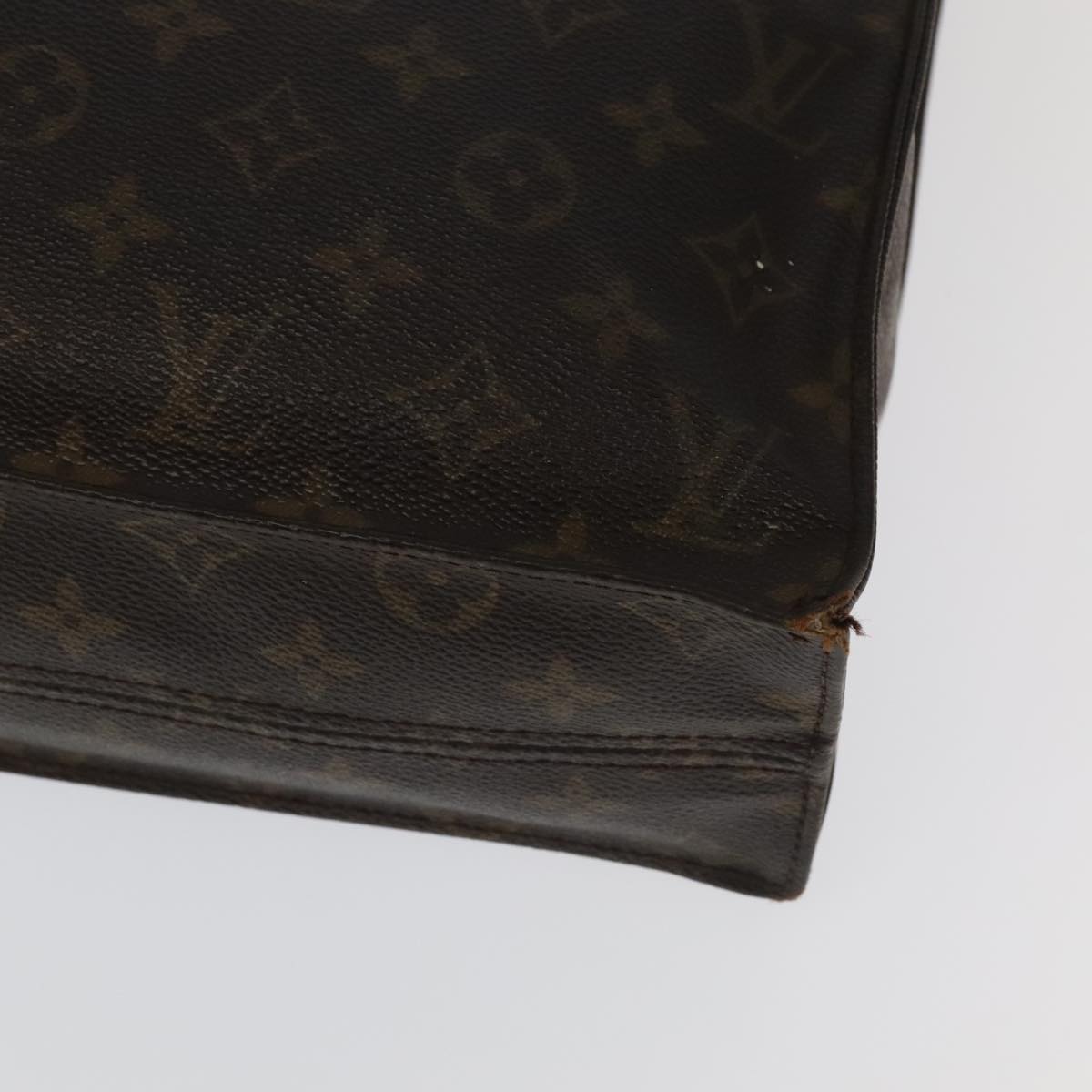 LOUIS VUITTON Monogram Sac Plat Hand Bag M51140 LV Auth 93777