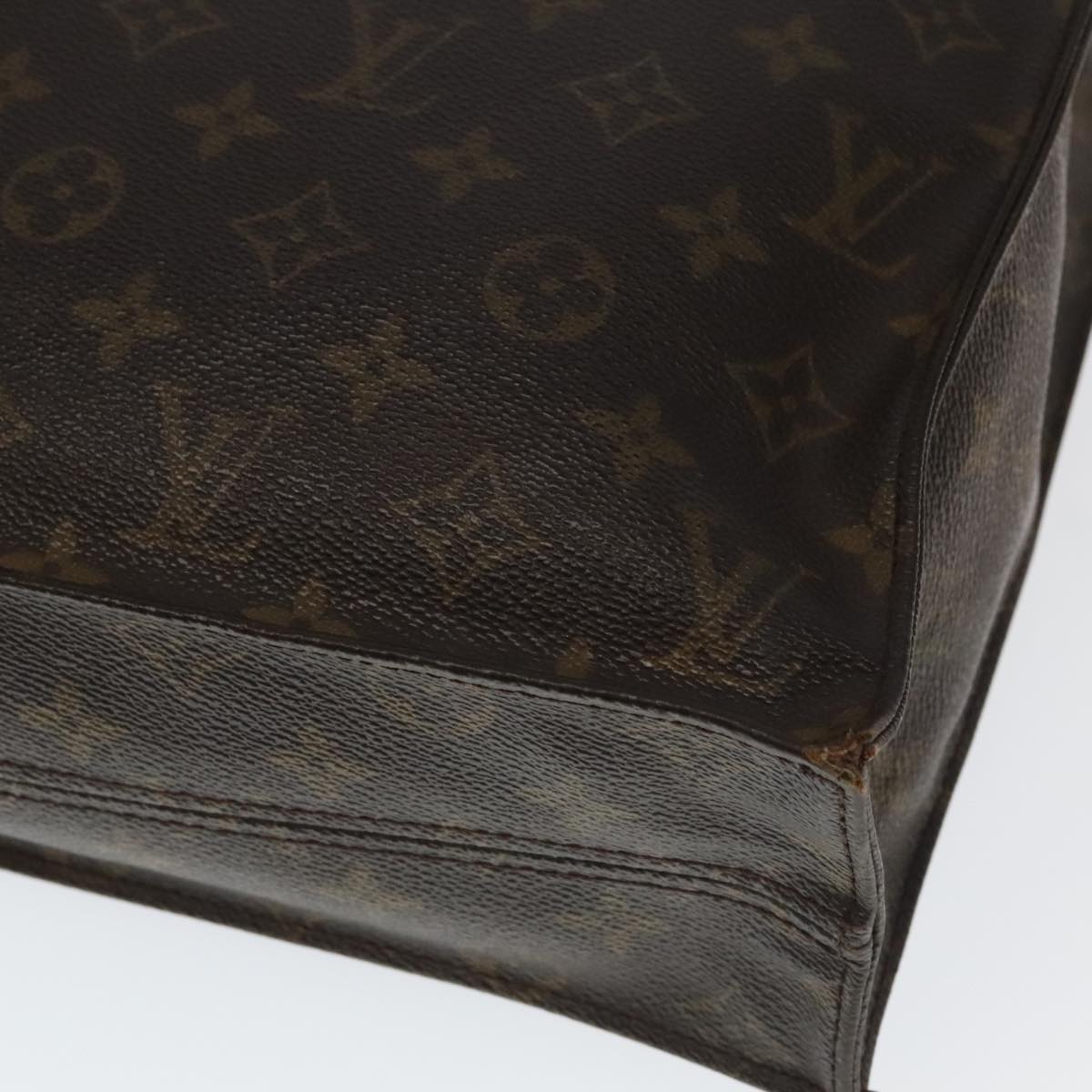 LOUIS VUITTON Monogram Sac Plat Hand Bag M51140 LV Auth 93777