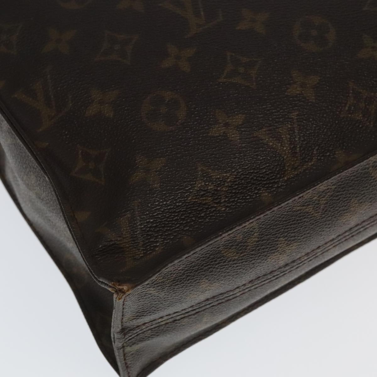 LOUIS VUITTON Monogram Sac Plat Hand Bag M51140 LV Auth 93777