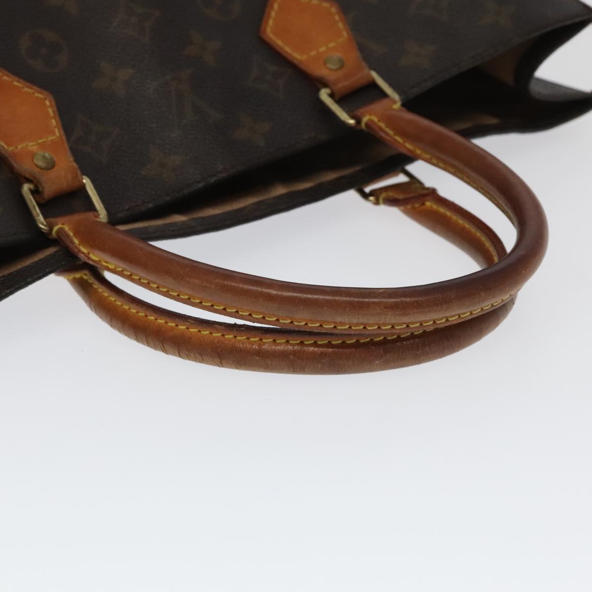 LOUIS VUITTON Monogram Sac Plat Hand Bag M51140 LV Auth 93777