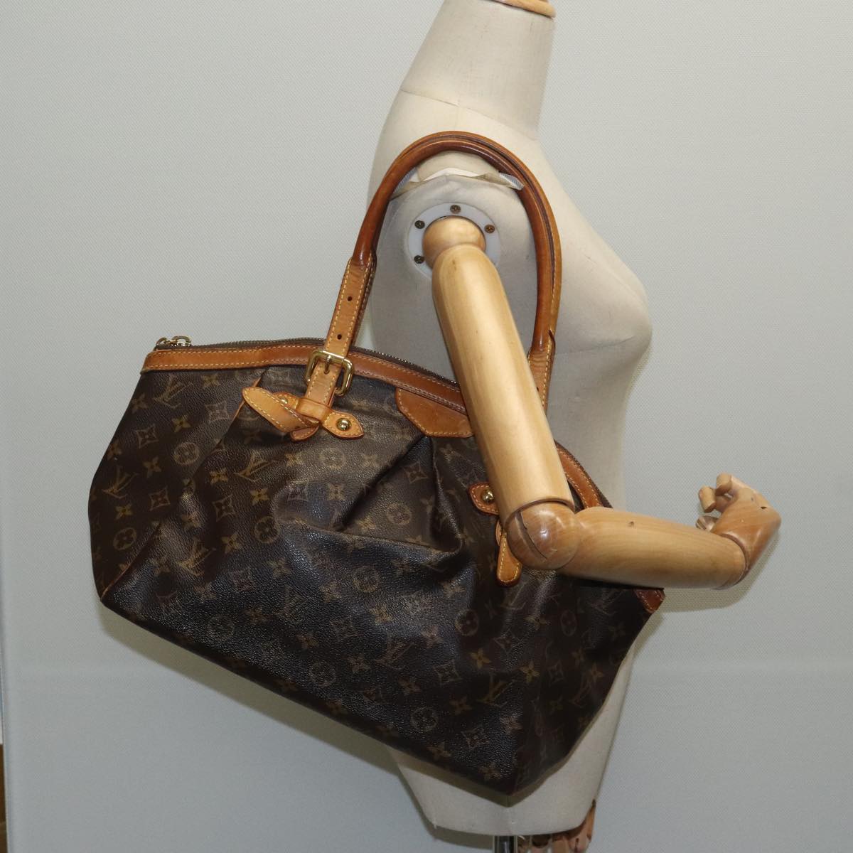 LOUIS VUITTON Monogram Tivori GM Hand Bag M40144 LV Auth 93778