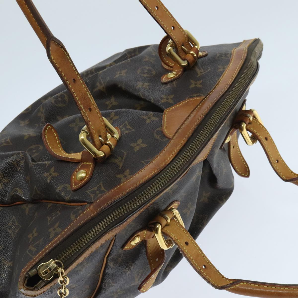 LOUIS VUITTON Monogram Tivori GM Hand Bag M40144 LV Auth 93778