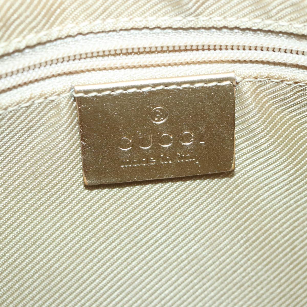 GUCCI GG Canvas Hand Bag Peppermint Gold 000 0852 Auth 93819