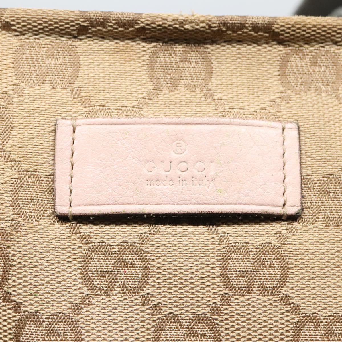 GUCCI GG Canvas Tote Bag Beige 155524 Auth 93858