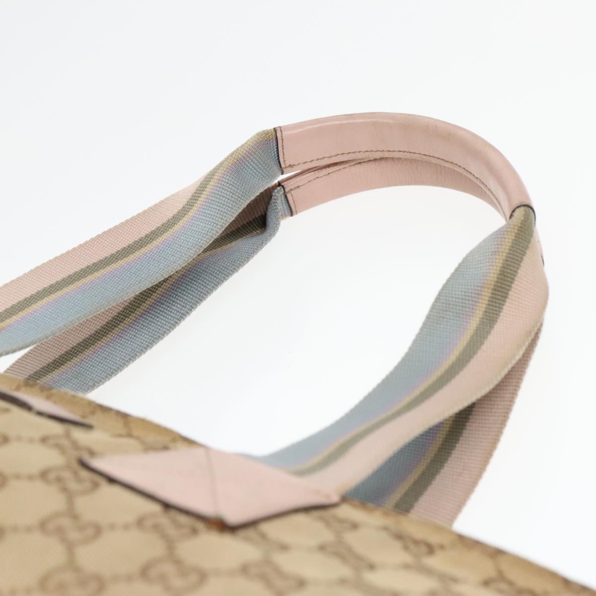 GUCCI GG Canvas Tote Bag Beige 155524 Auth 93858