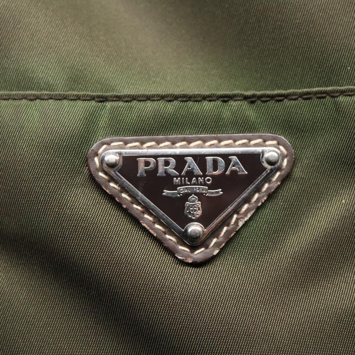 PRADA Hand Bag Nylon 2way Khaki Auth 93872