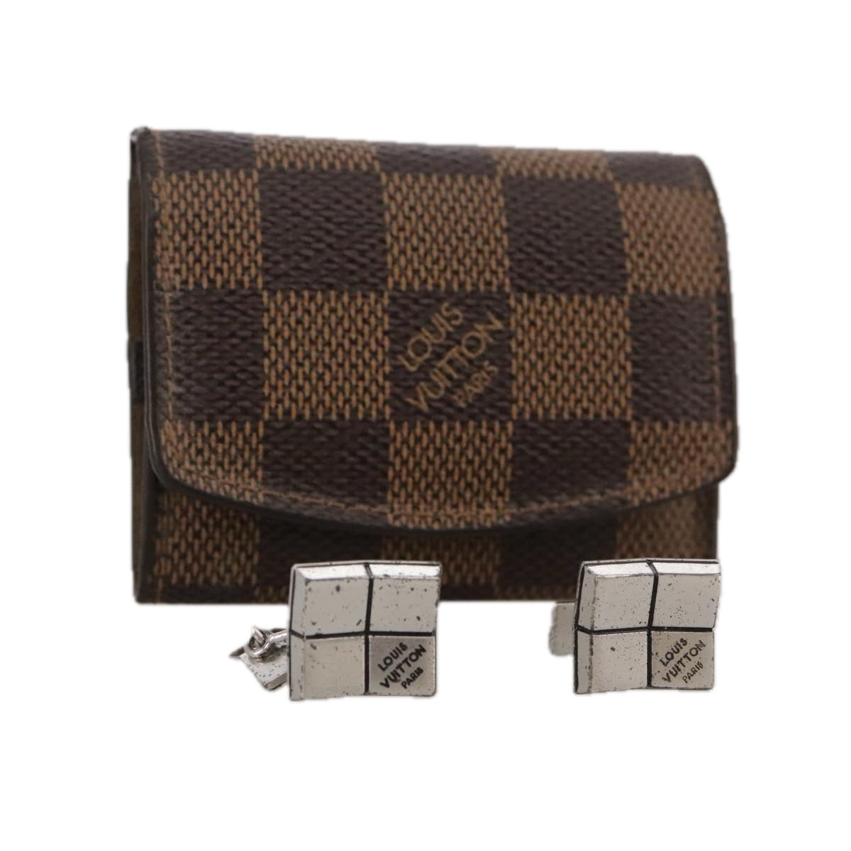 LOUIS VUITTON Damier Ebene Cuff Case LV Auth 93909