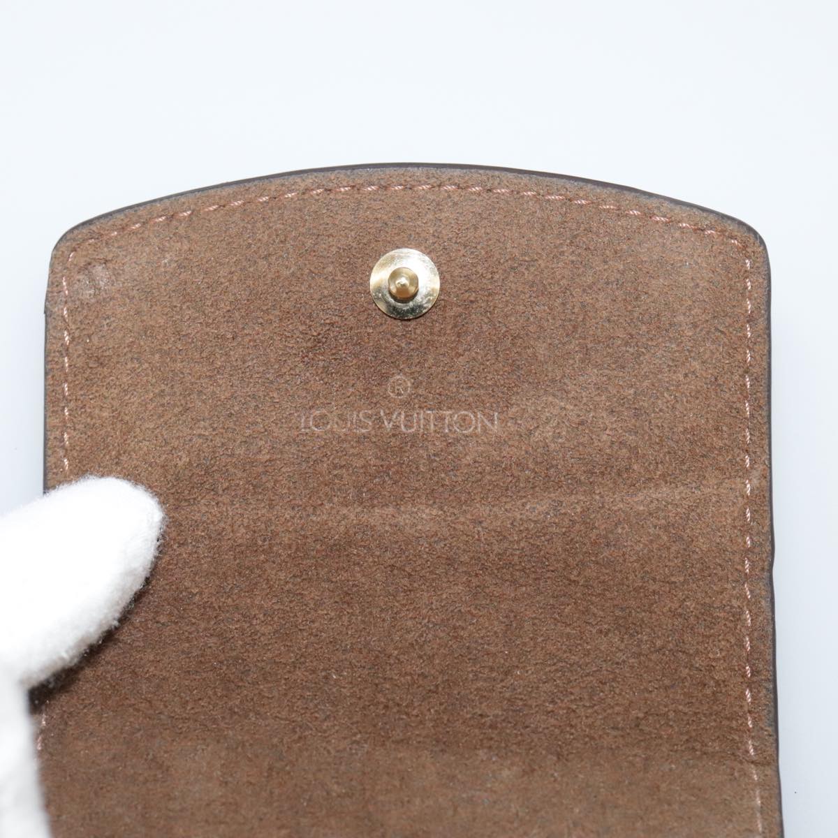 LOUIS VUITTON Damier Ebene Cuff Case LV Auth 93909