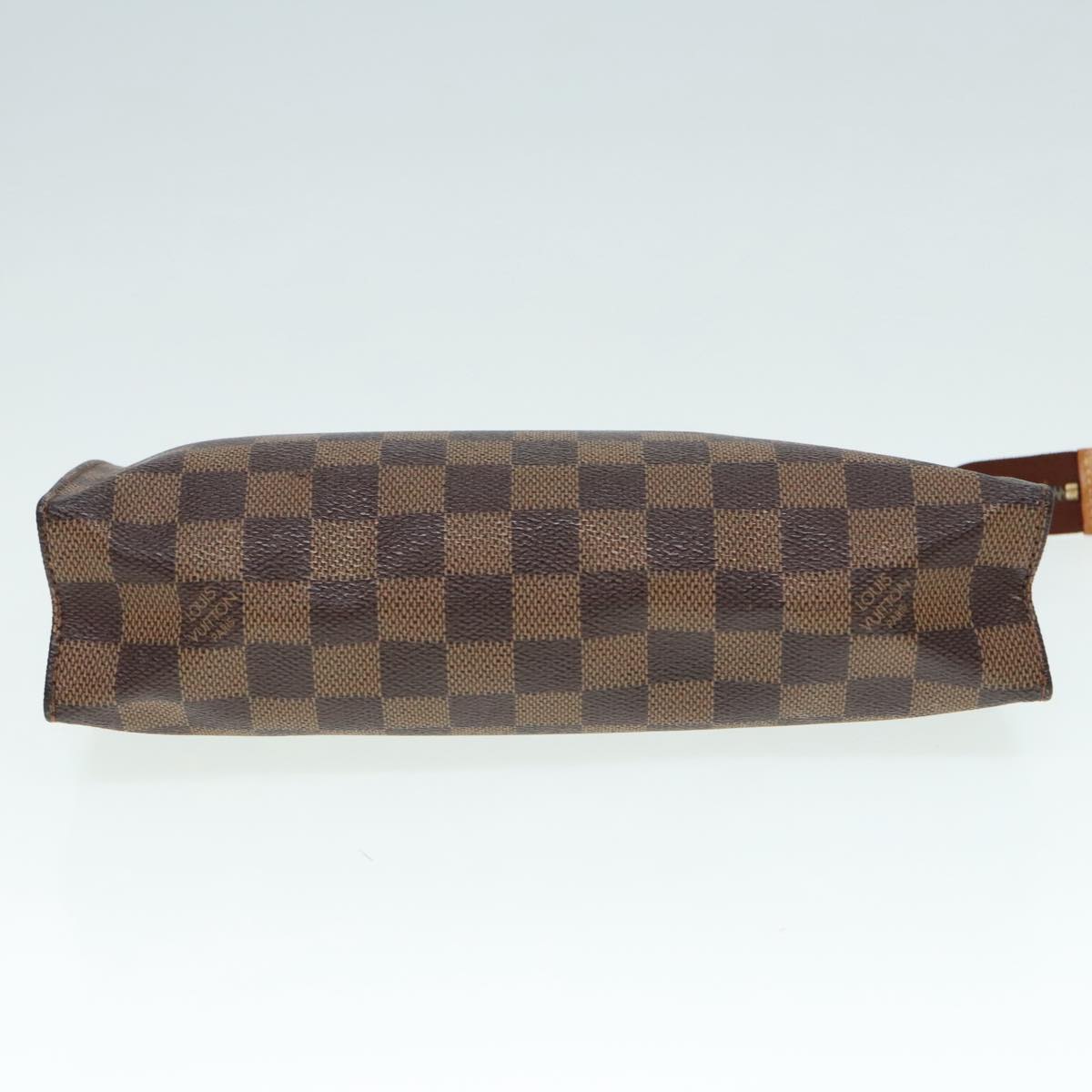 LOUIS VUITTON Damier Ebene Poche Toilette 26 Pouch N47543 LV Auth 93924