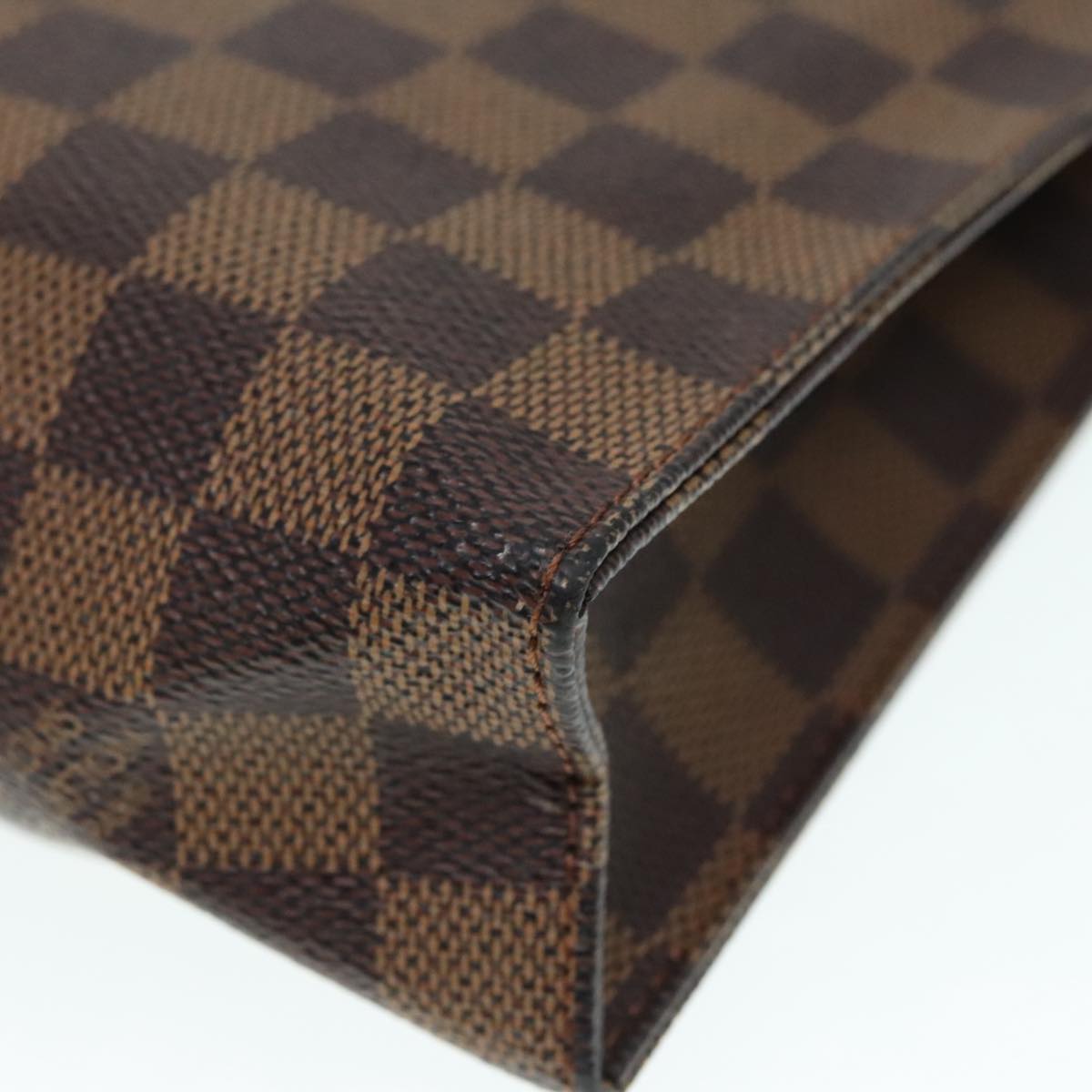 LOUIS VUITTON Damier Ebene Poche Toilette 26 Pouch N47543 LV Auth 93924