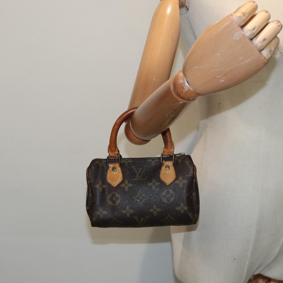 LOUIS VUITTON Monogram Mini Speedy Hand Bag M41534 LV Auth 93942