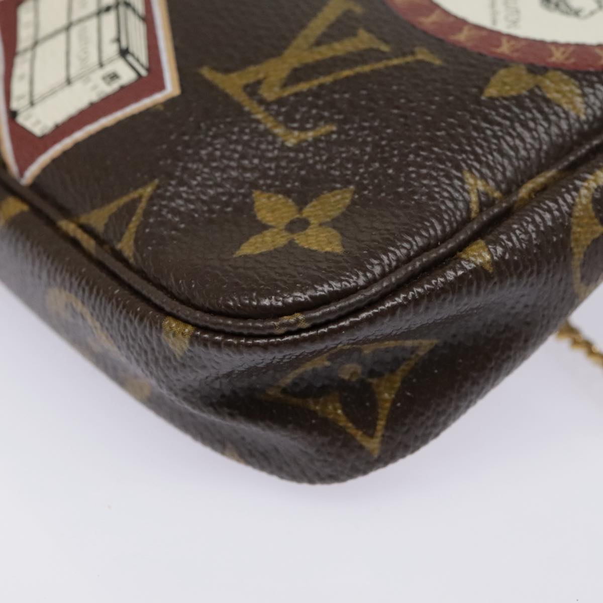 LOUIS VUITTON Monogram Patch Mini Pochette Accessoires Pouch M95804 Auth 93945