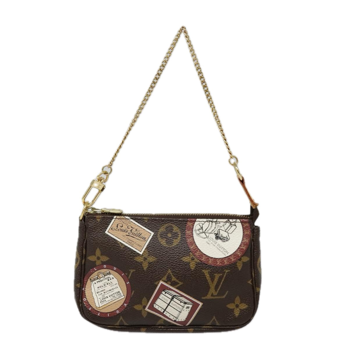 LOUIS VUITTON Monogram Patch Mini Pochette Accessoires Pouch M95804 Auth 93945