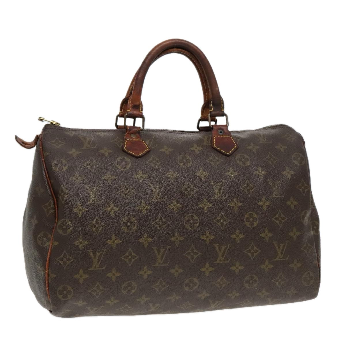 LOUIS VUITTON Monogram Speedy 35 Hand Bag M41524 LV Auth 93969