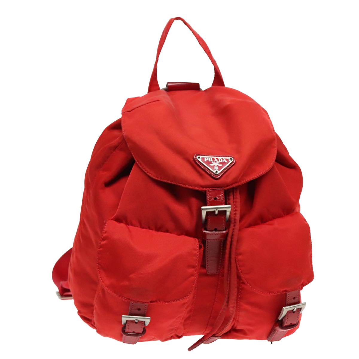 PRADA Backpack Nylon Red Auth 94000