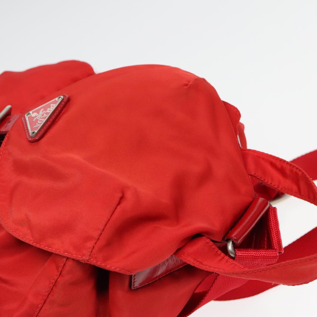 PRADA Backpack Nylon Red Auth 94000