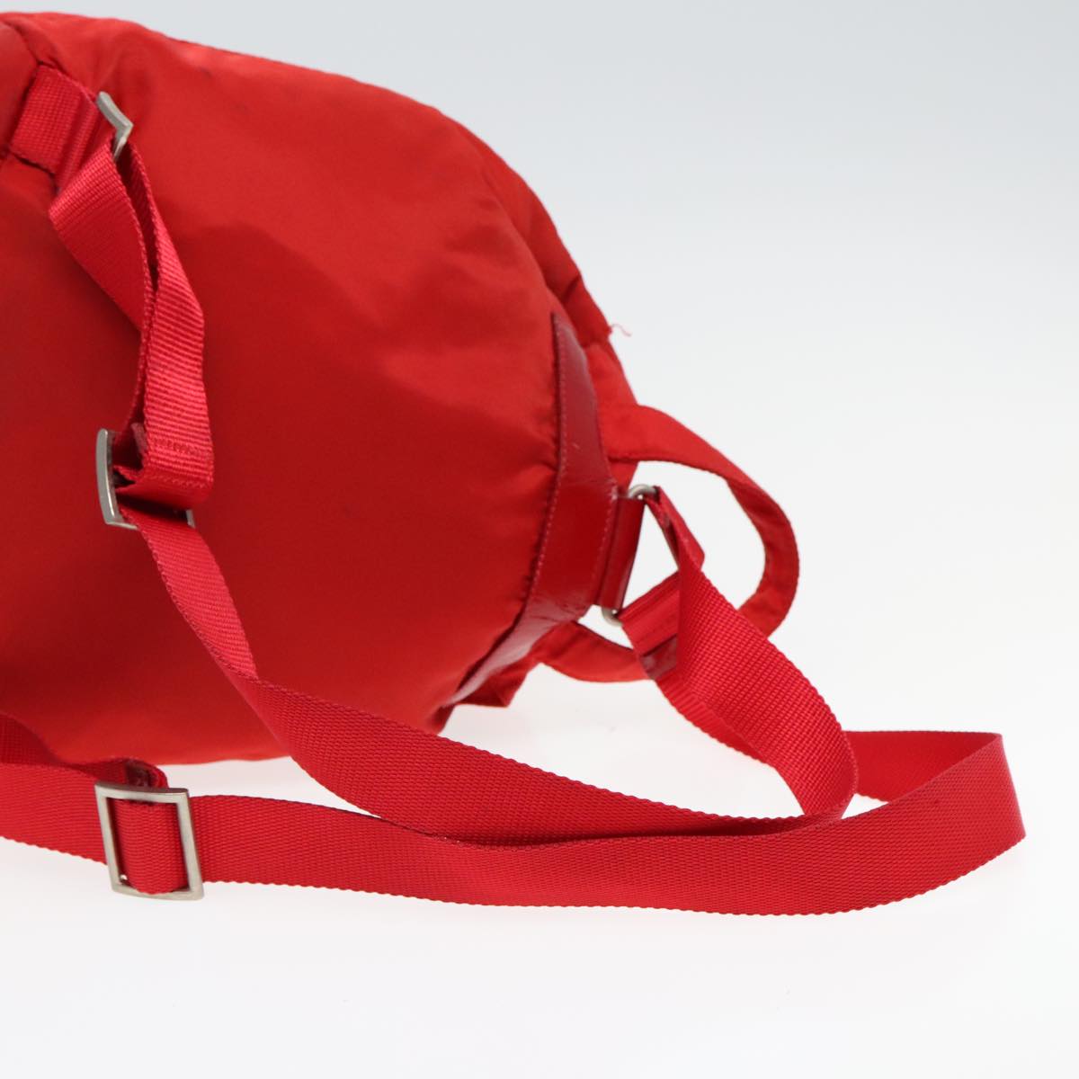 PRADA Backpack Nylon Red Auth 94000