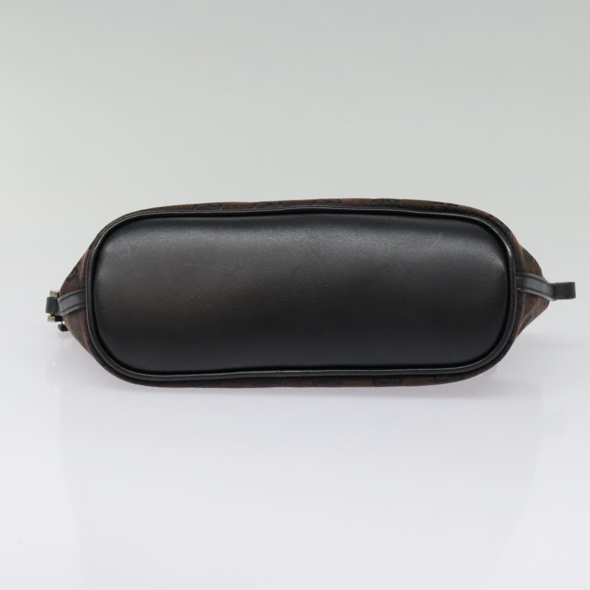 GUCCI GG Canvas Accessory Pouch Black Silver 039 1103 3903 Auth 94046