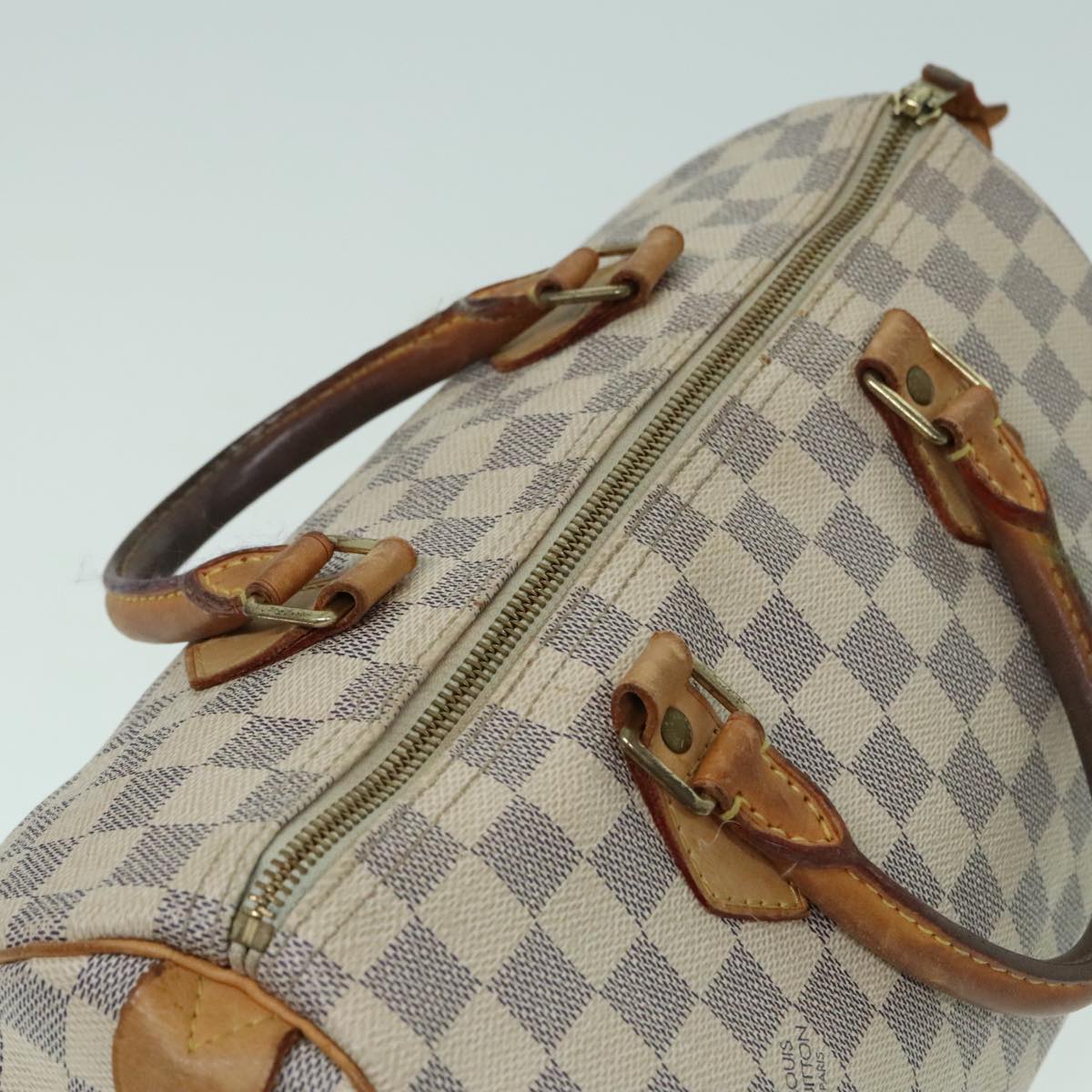 LOUIS VUITTON Damier Azur Speedy 30 Hand Bag N41533 LV Auth 94064