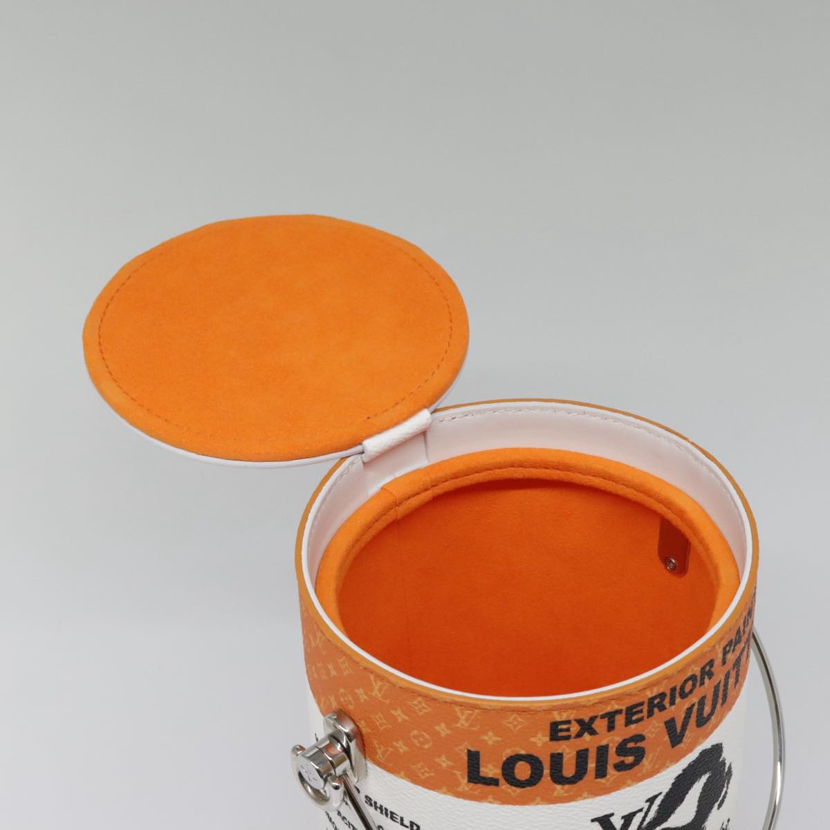 LOUIS VUITTON LV Painted Can Shoulder Bag PVC Leather Orange M81590 Auth 94068SM