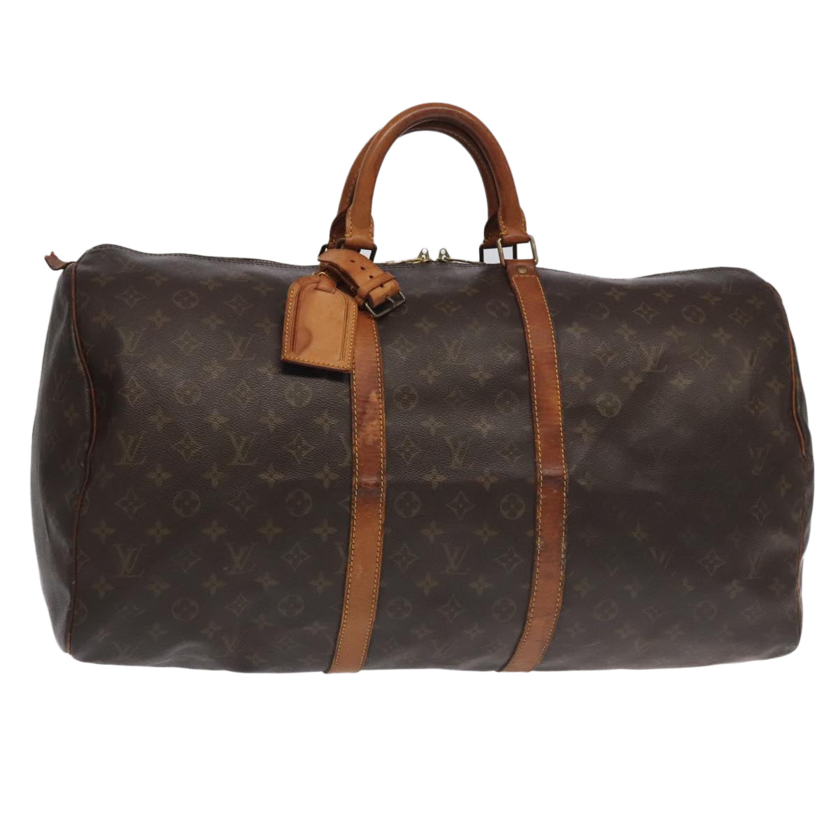 LOUIS VUITTON Monogram Keepall 55 Boston Bag M41424 LV Auth 94115