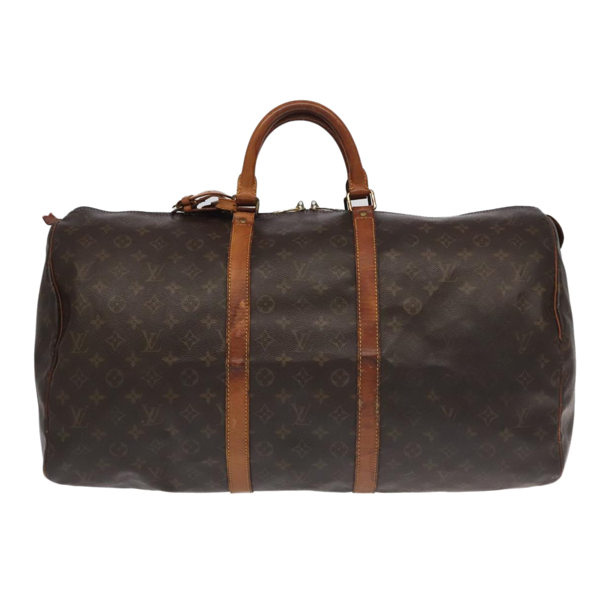 LOUIS VUITTON Monogram Keepall 55 Boston Bag M41424 LV Auth 94115