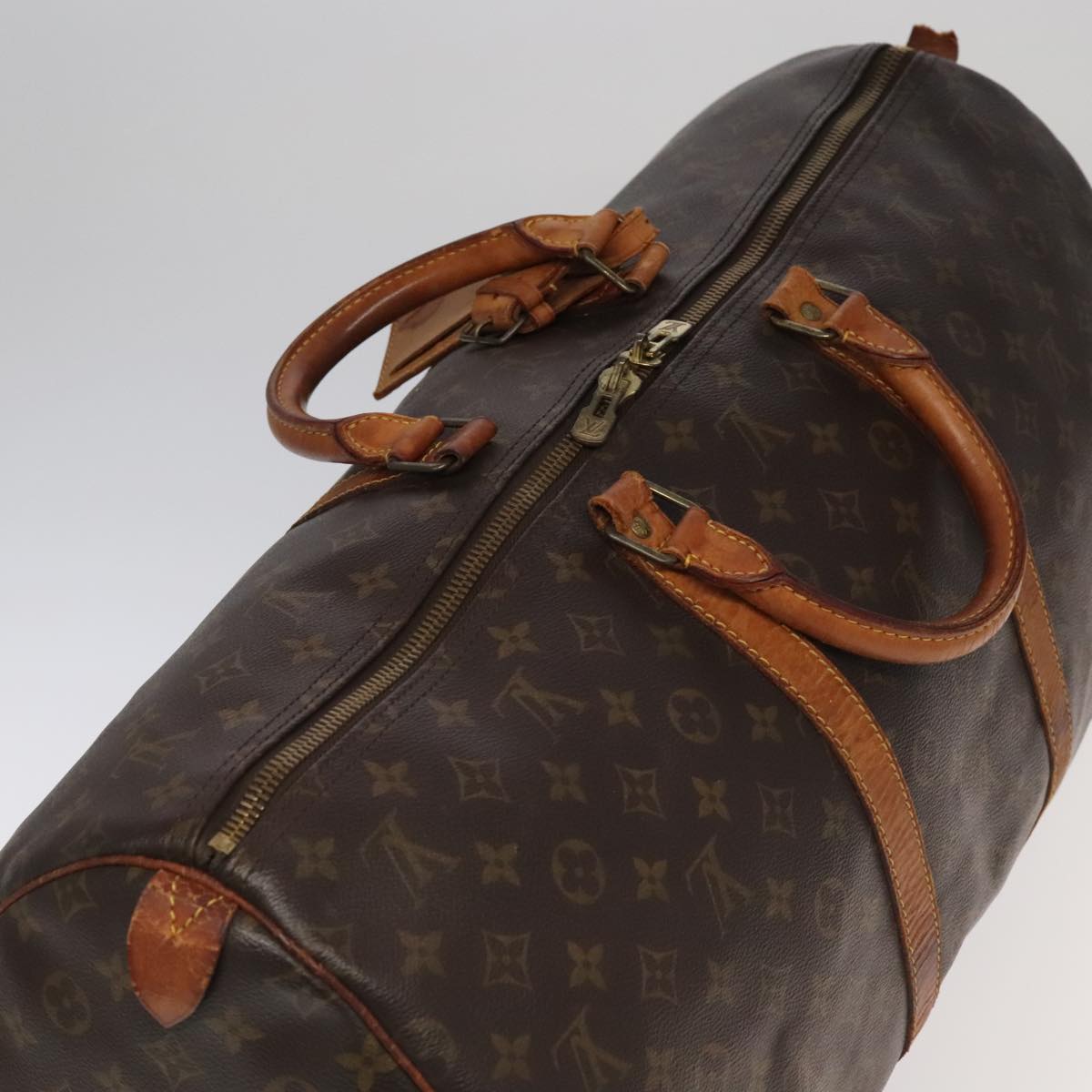 LOUIS VUITTON Monogram Keepall 55 Boston Bag M41424 LV Auth 94115