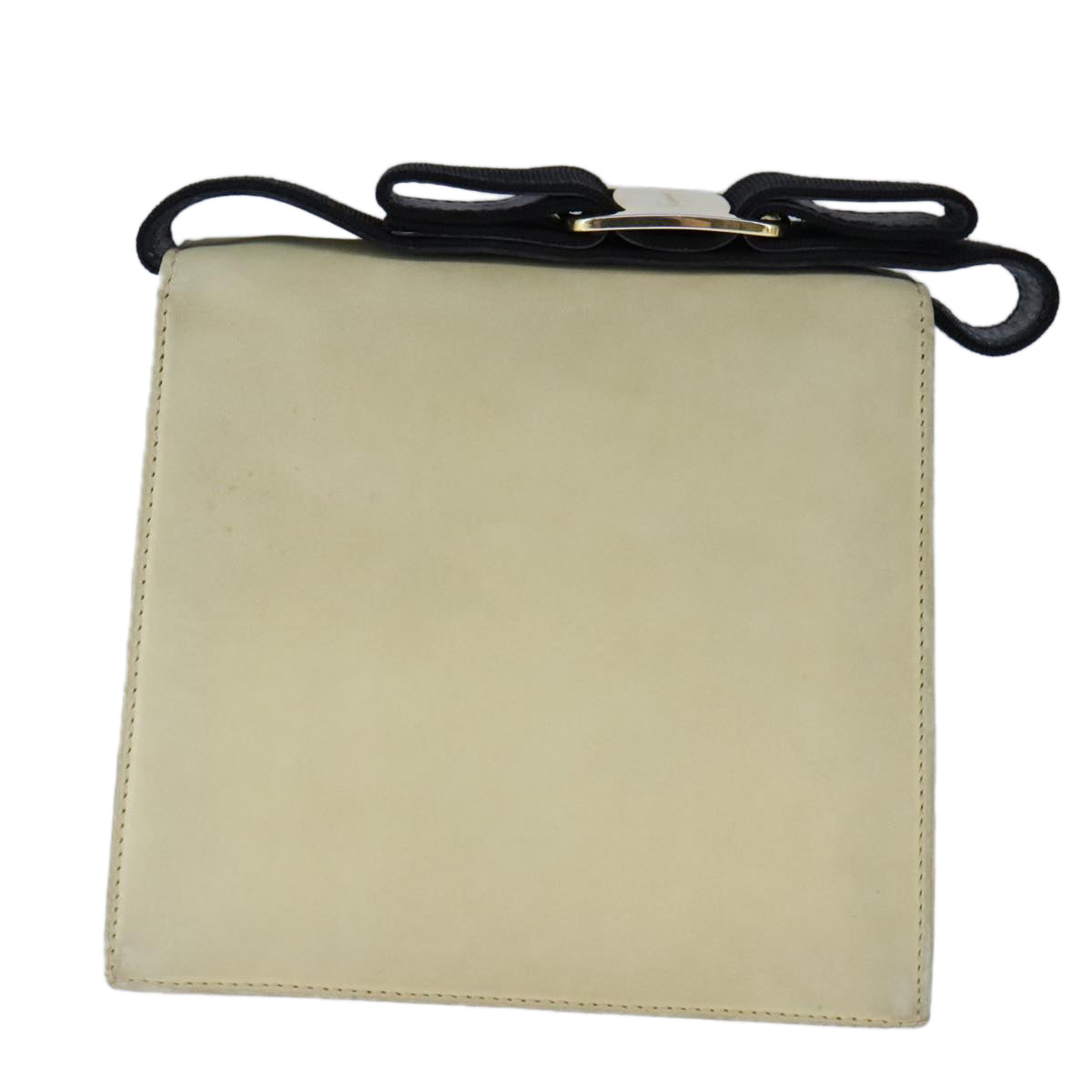 Salvatore Ferragamo Hand Bag Suede 2way Beige Auth 94147