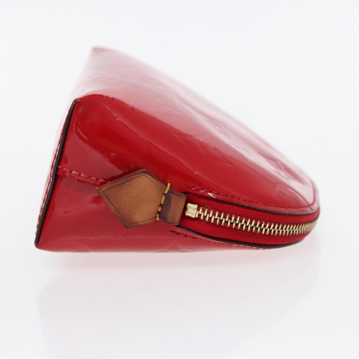 LOUIS VUITTON Vernis Pochette Cosmetic PM Rouge Grunadine M91746 LV Auth 94169