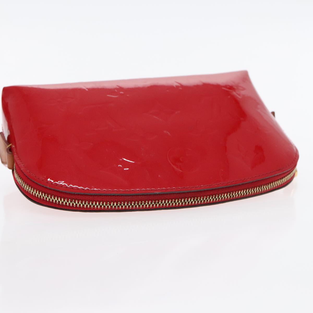 LOUIS VUITTON Vernis Pochette Cosmetic PM Rouge Grunadine M91746 LV Auth 94169