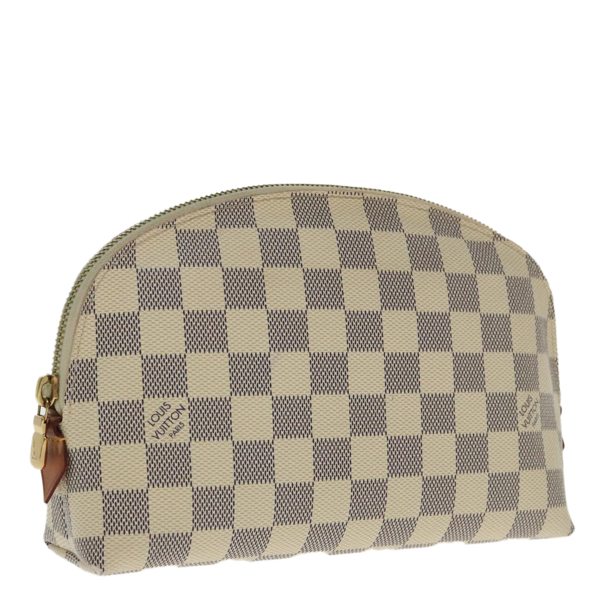 LOUIS VUITTON Damier Azur Pochette Cosmetic GM Pouch N23346 LV Auth 94178