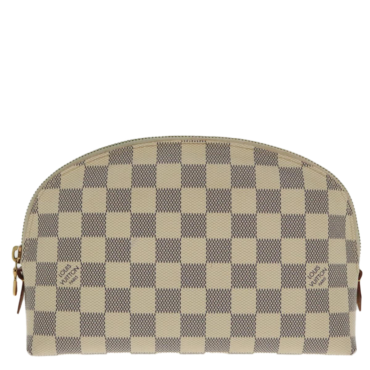 LOUIS VUITTON Damier Azur Pochette Cosmetic GM Pouch N23346 LV Auth 94178