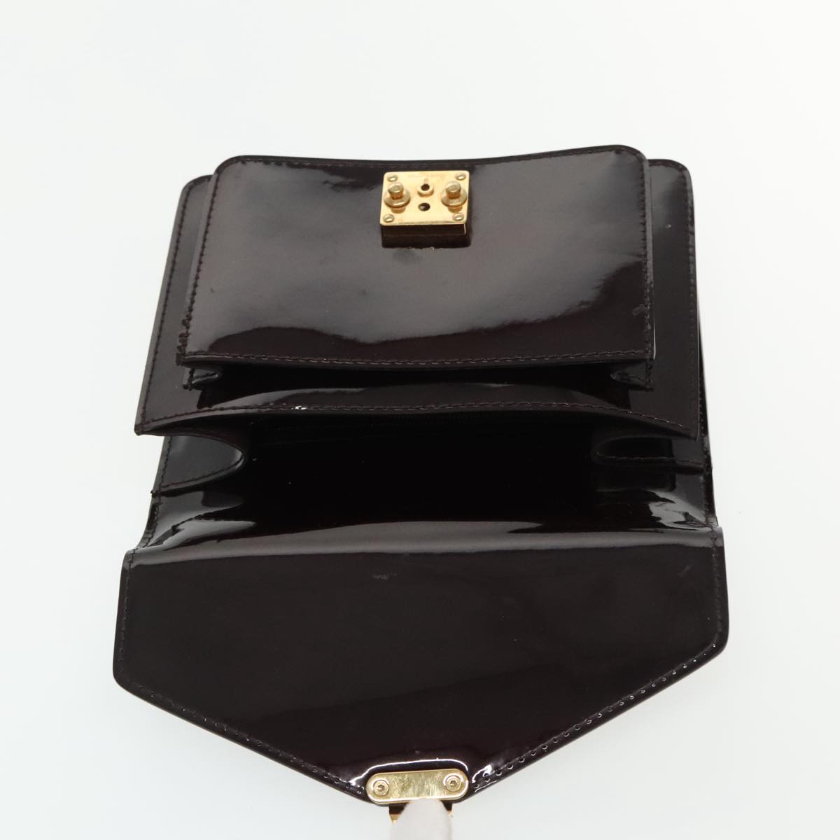 LOUIS VUITTON Monogram Vernis Monceau BB Bag 2way Amarante M91580 LV Auth 94183