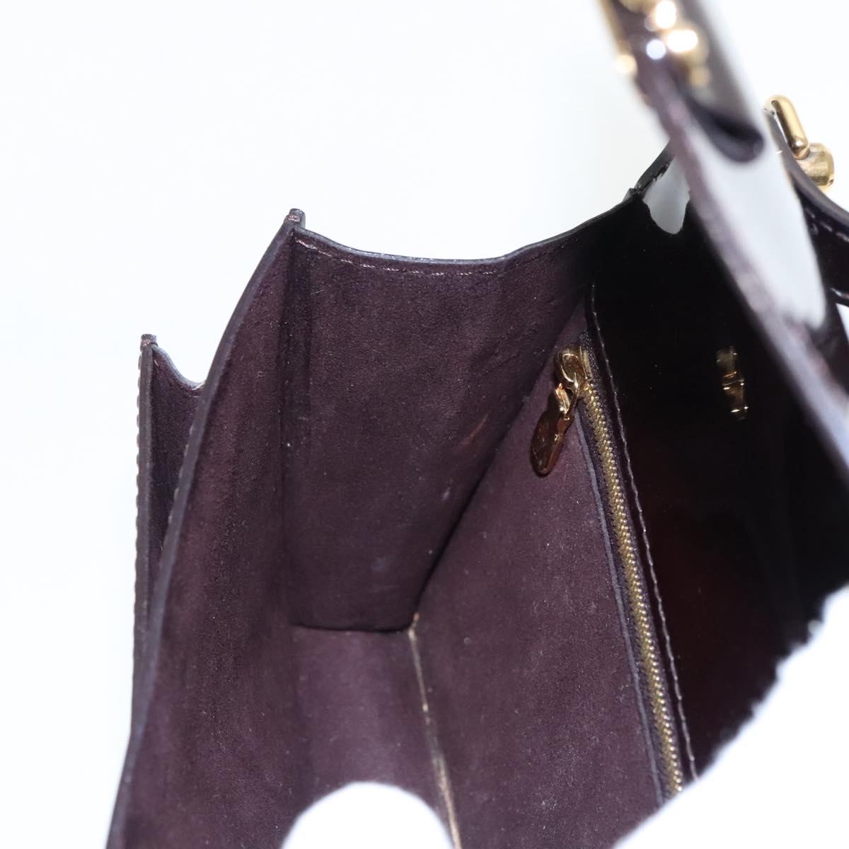 LOUIS VUITTON Monogram Vernis Monceau BB Bag 2way Amarante M91580 LV Auth 94183