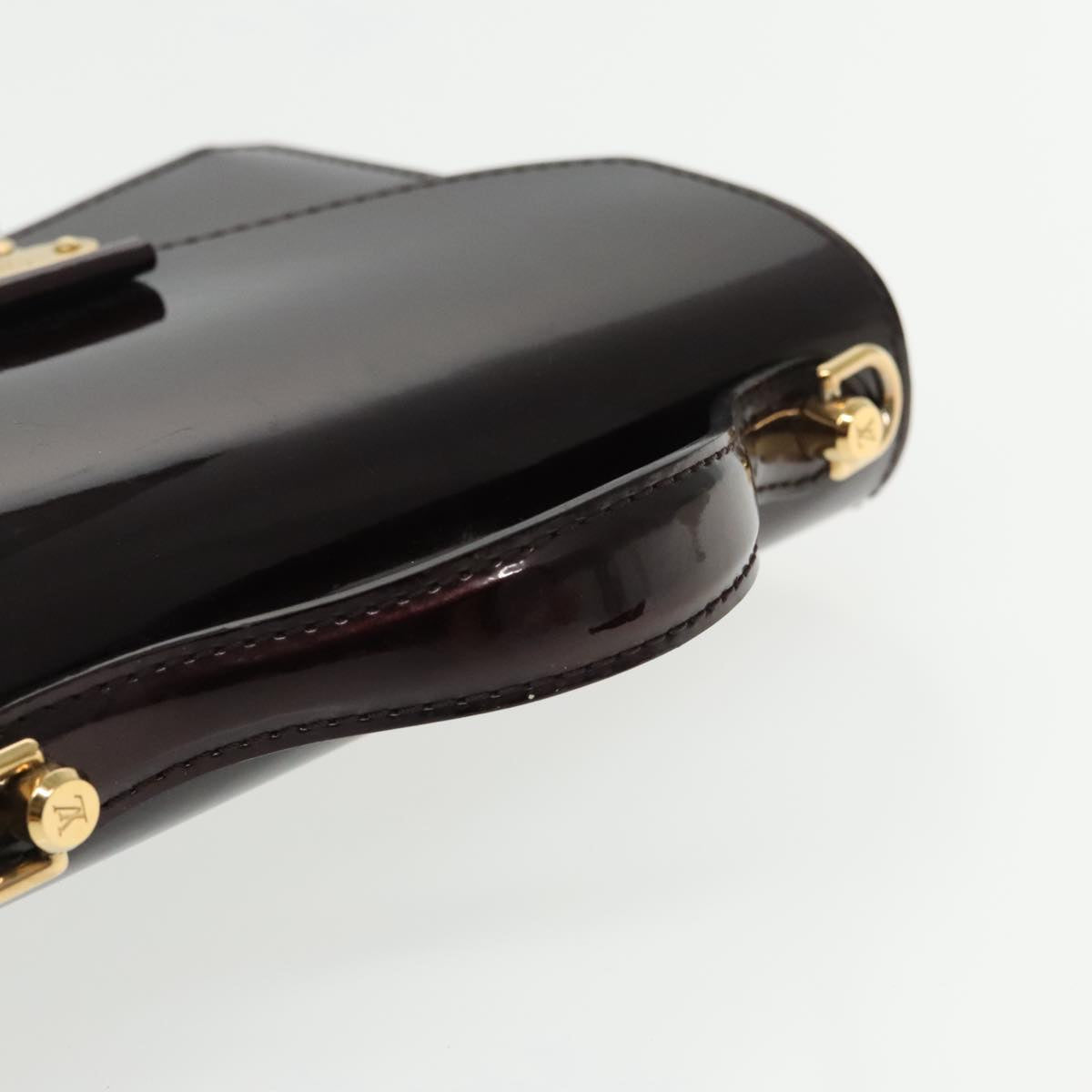 LOUIS VUITTON Monogram Vernis Monceau BB Bag 2way Amarante M91580 LV Auth 94183