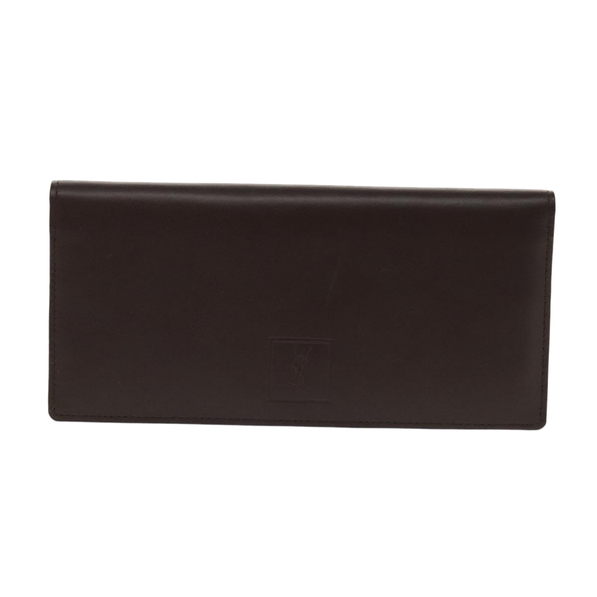 SAINT LAURENT Wallet Leather Bordeaux Auth 94255