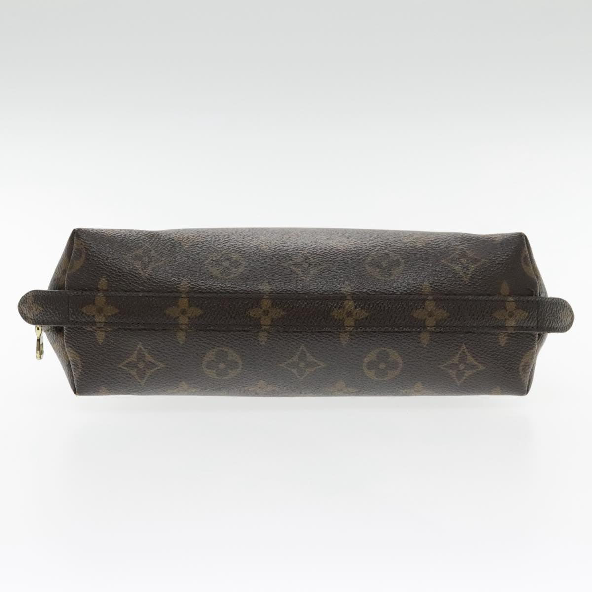 LOUIS VUITTON Monogram Trousse Demi Ronde Cosmetic Pouch M47520 LV Auth 94325